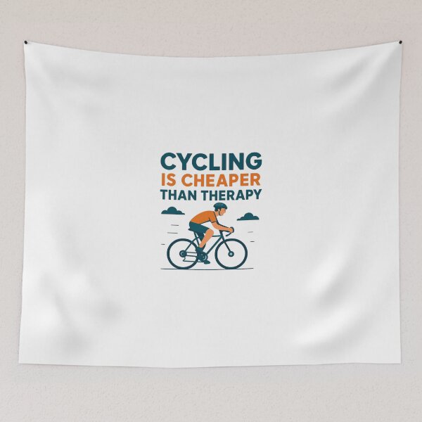 Item preview, Cycling Shirt – Cycling Is Cheaper Than Therapy designed and sold by PeterskyDesign.