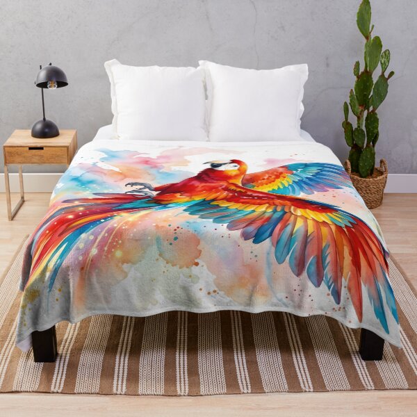 Item preview, Parrot Scarlet Macaw Ara Macao Colorful Tropical Bird designed and sold by RubisLeaf.