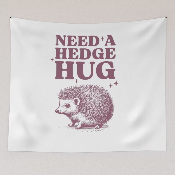 Item preview, Need A Hedge Hug Funny Hedgehog Pun Vintage designed and sold by krystalRomanart.