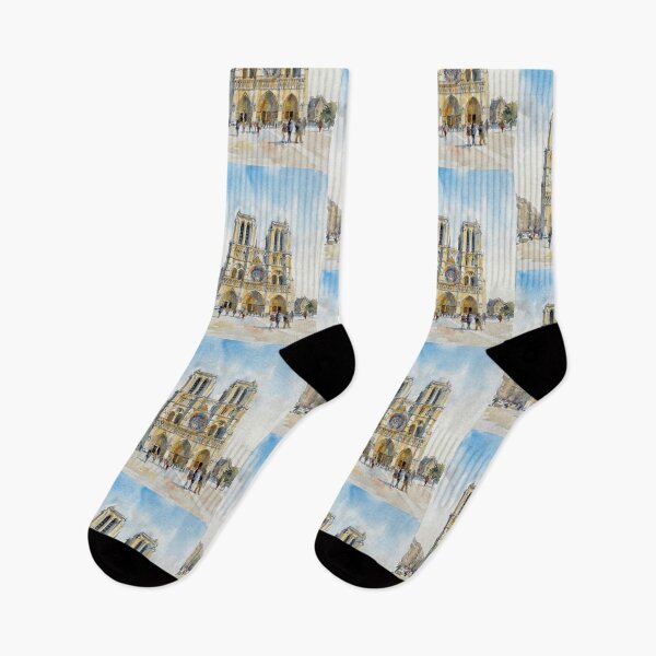 Item preview, Notre-Dame Morning Watercolor designed and sold by caracatita75.