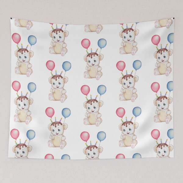 Item preview, Cute Vintage Kitsch Birthday Bear designed and sold by DesignsByHumbug.