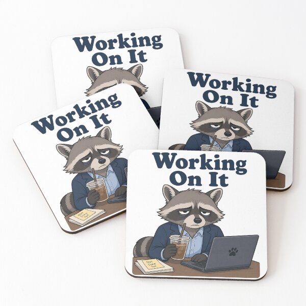 Item preview, Funny Procrastinator Raccoon Deadline Humor Coworker Gift designed and sold by Gentlestate.