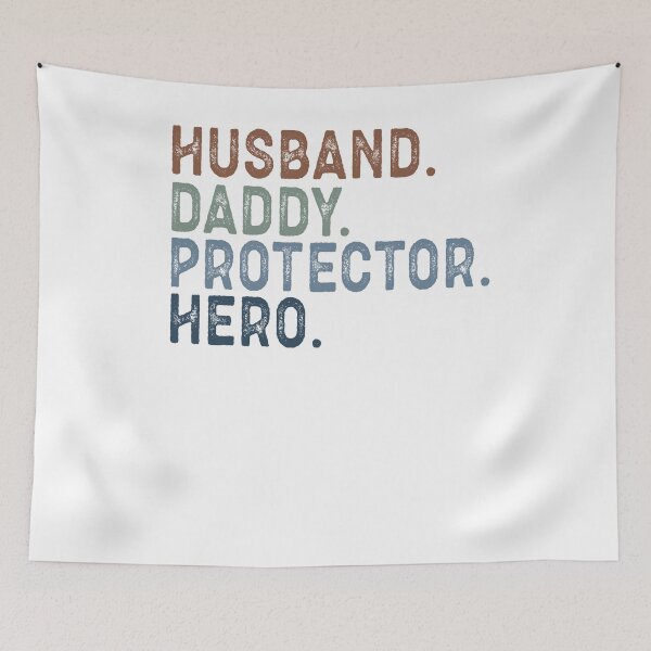 Item preview, Husband Daddy Protector Hero Retro Vintage designed and sold by krystalRomanart.