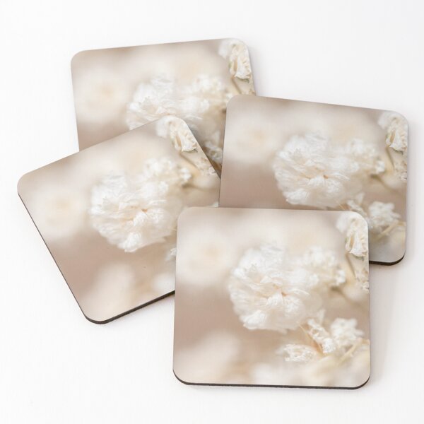 Item preview, Beige blooming gypsophila small white flowers with blur background macro designed and sold by TanalyFlowers.