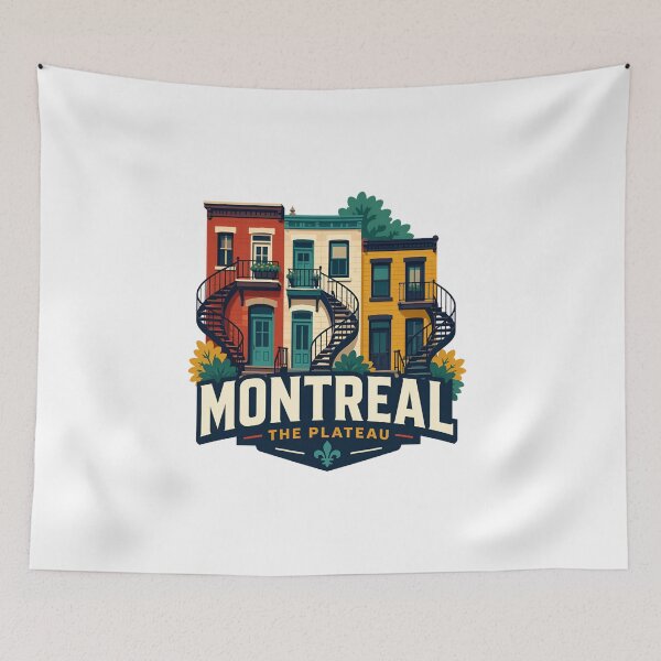 Item preview, Montreal The Plateau Spiral Staircases Retro designed and sold by Fenay Designs.
