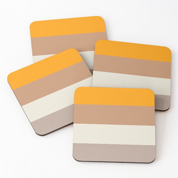 Item preview, Dutch orange, antique brass, white chocolate & light brown blocks designed and sold by Mint + Midnight.