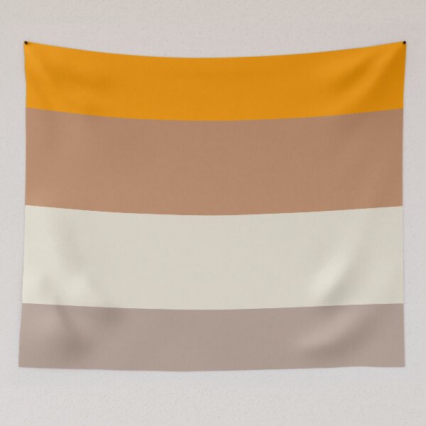 Item preview, Dutch orange, antique brass, white chocolate & light brown blocks designed and sold by Mint + Midnight.