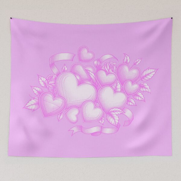 Item preview, A community of hearts in shades of purple designed and sold by Segasprojects.