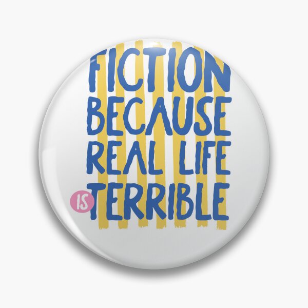 Item preview, Fiction Because Real Life Is Terrible Sassy Reader Quote designed and sold by krystalRomanart.