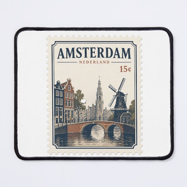 Item preview, Amsterdam Minimalist Stamp Vintage City Design designed and sold by ustylelab.