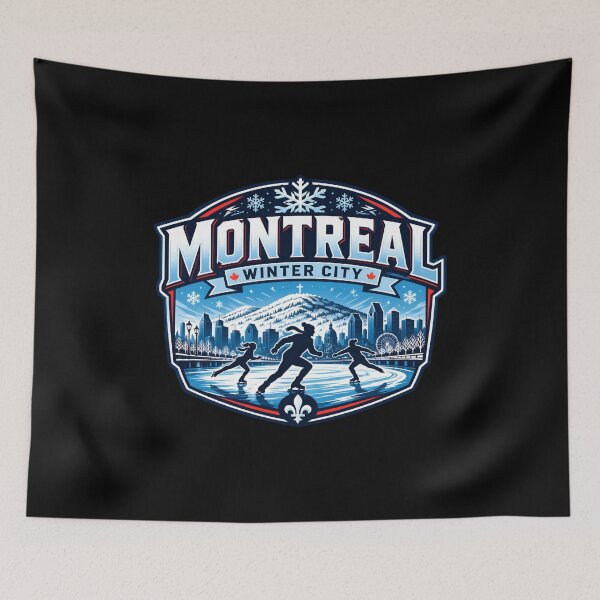 Item preview, Montreal Winter City Ice Skating Snow designed and sold by Fenay Designs.