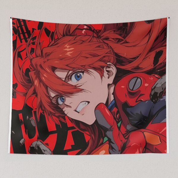Item preview, Asuka | Red Mecha Pilot Anime Girl Fiery Action Cyberpunk Suit Aesthetic Manga Style Design designed and sold by Dyan4.