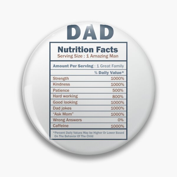 Item preview, Dad Nutrition Facts designed and sold by krystalRomanart.