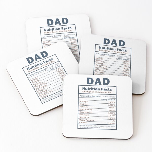 Item preview, Dad Nutrition Facts designed and sold by krystalRomanart.