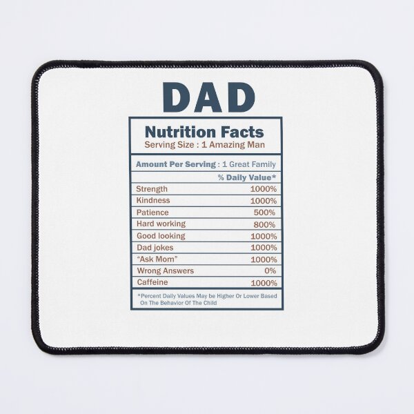 Item preview, Dad Nutrition Facts designed and sold by krystalRomanart.