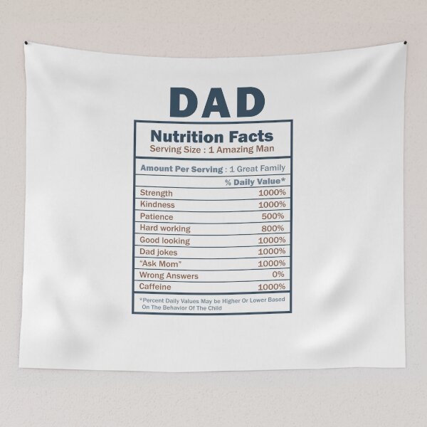Item preview, Dad Nutrition Facts designed and sold by krystalRomanart.