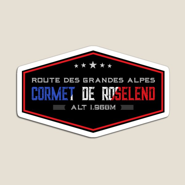 Item preview, Cormet de Roseland 01 T-Shirt + Sticker - Route des Grandes Alpes, France designed and sold by ROADTROOPER.