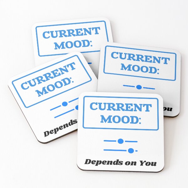 Item preview, Current Mood Depends On You Funny Quote Minimal Typography Design designed and sold by PixelParinda.
