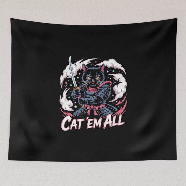 Item preview, Cat samurai, cat'em all designed and sold by Boardgameo.