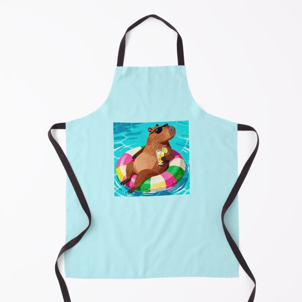 Item preview, Capybara in a Swimming Pool designed and sold by MyCozyCorner24.