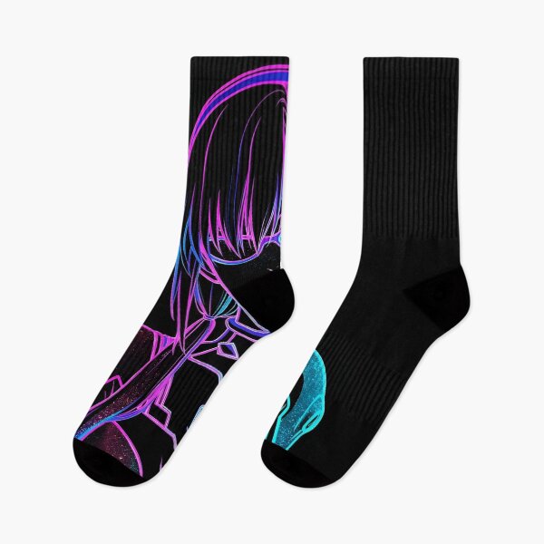 Item preview, Neon Cyberpunk Anime Girl Glow Line Art Futuristic Aesthetic Vaporwave Sci Fi Design designed and sold by Dyan4.