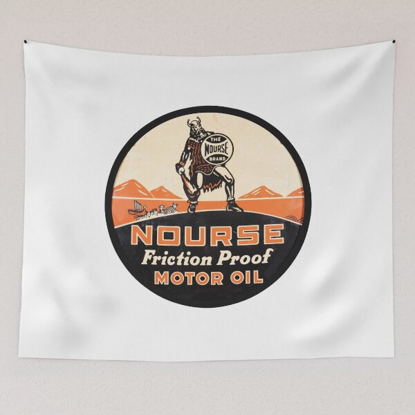 Item preview, Vintage Nourse Friction Proof Motor Oil designed and sold by QuayTradingCo.