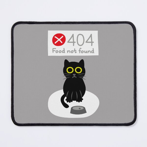 Item preview, 404 Food Not Found - Sad Hungry Cat Error designed and sold by fishdesigns.