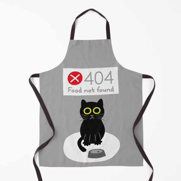 Item preview, 404 Food Not Found - Sad Hungry Cat Error designed and sold by fishdesigns.
