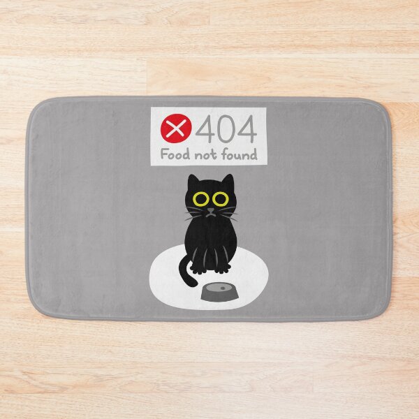 Item preview, 404 Food Not Found - Sad Hungry Cat Error designed and sold by fishdesigns.