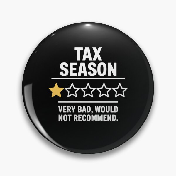 Item preview, Tax Season One Star Very Bad Would Not Recommend Funny Tax Joke designed and sold by Say It With Ink.