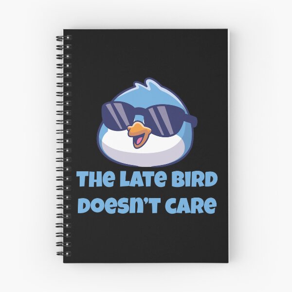 Item preview, The Late Bird Doesn’t Care – Funny Lazy Bird Pun Illustration, Cool Sunglasses Bird Humor Design designed and sold by WordPlayStudio.