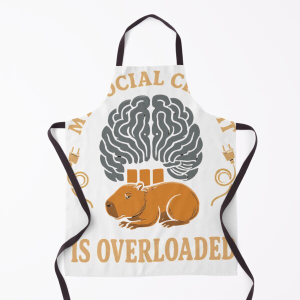 Item preview, Social Circuit Overloaded - Retro Capybara & Brain Tech Introvert Design designed and sold by designerr23 ⭐⭐⭐⭐⭐.