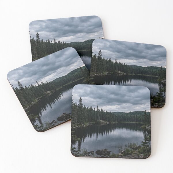 Item preview, Dark lake surrounded by pine trees designed and sold by Malisa345.