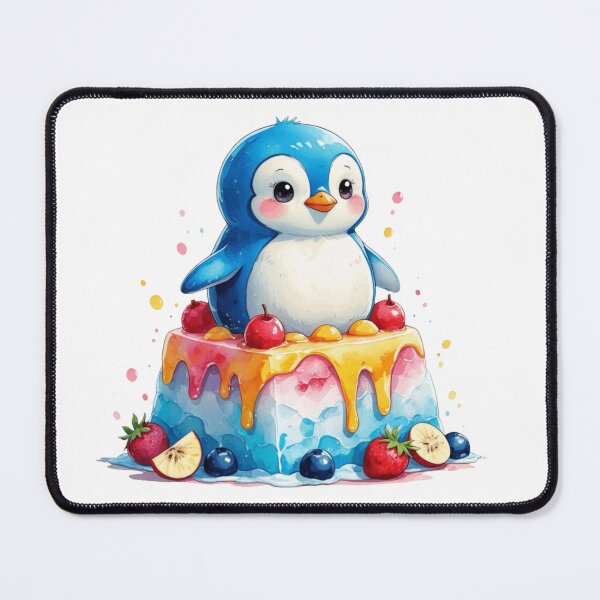 Item preview, Cute Penguin on Shaved Ice Dessert Summer Food Art designed and sold by AQUILAKREO.