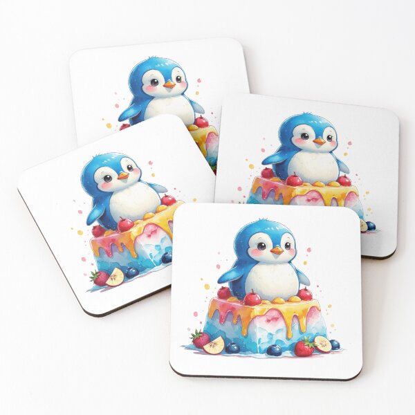 Item preview, Cute Penguin on Shaved Ice Dessert Summer Food Art designed and sold by AQUILAKREO.