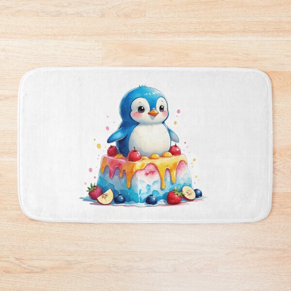 Item preview, Cute Penguin on Shaved Ice Dessert Summer Food Art designed and sold by AQUILAKREO.