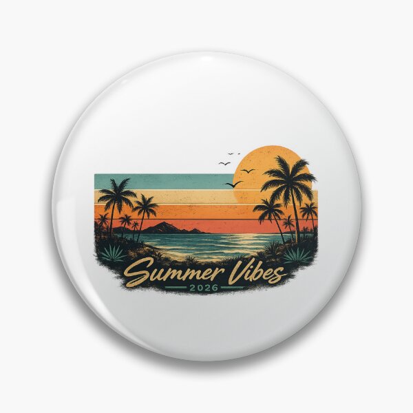 Item preview, Summer Vibes 2026 Retro Tropical Sunset Beach Design designed and sold by afr-saad.