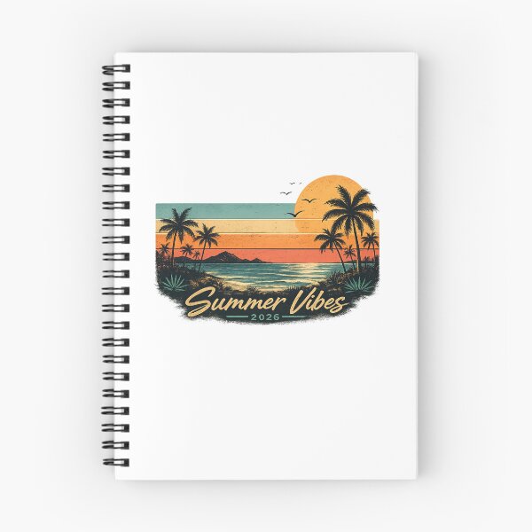 Item preview, Summer Vibes 2026 Retro Tropical Sunset Beach Design designed and sold by afr-saad.