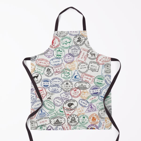 Item preview, Wanderlust Passport Stamps - World Traveler Pattern designed and sold by Cassia Leandra.