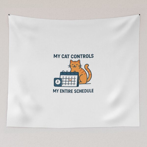 Item preview, Cat Owner Shirt – My Cat Controls My Entire Schedule designed and sold by PeterskyDesign.