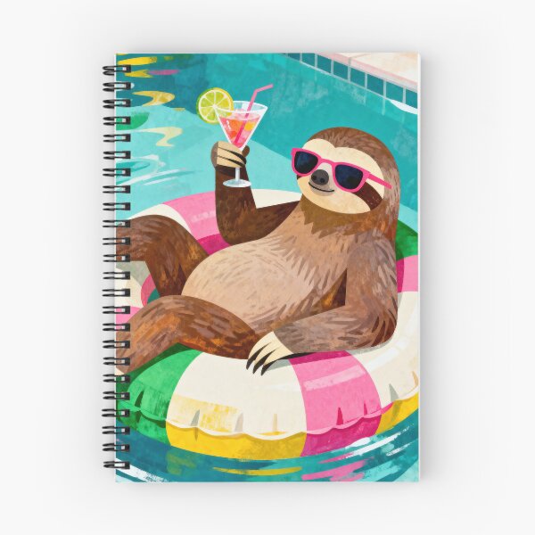 Item preview, Sloth in a Swimming Pool designed and sold by MyCozyCorner24.