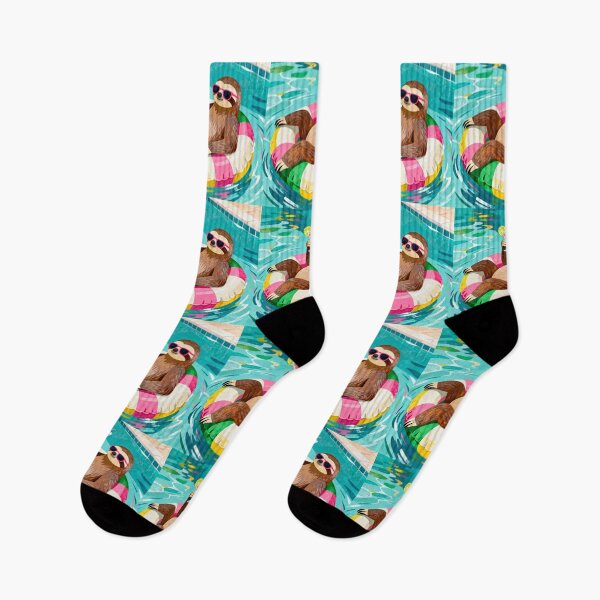 Item preview, Sloth in a Swimming Pool designed and sold by MyCozyCorner24.