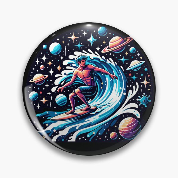 Item preview, Galactic Surfer Cosmic Wave Design Gift for Surfers and Space Lovers designed and sold by CyfroweMysli.
