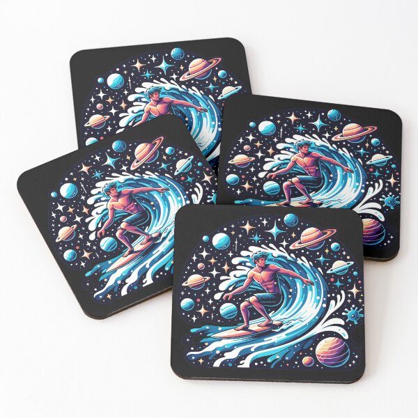 Item preview, Galactic Surfer Cosmic Wave Design Gift for Surfers and Space Lovers designed and sold by CyfroweMysli.