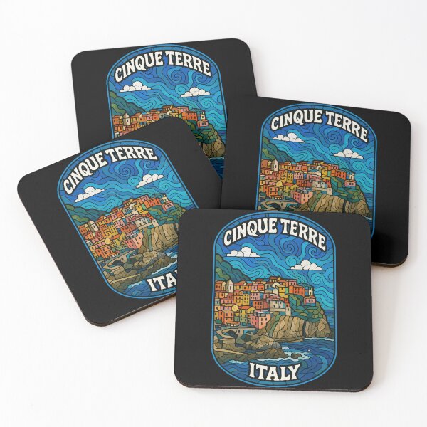 Item preview, Cinque Terre Italy Stained Glass Travel designed and sold by TomFrontierArt.