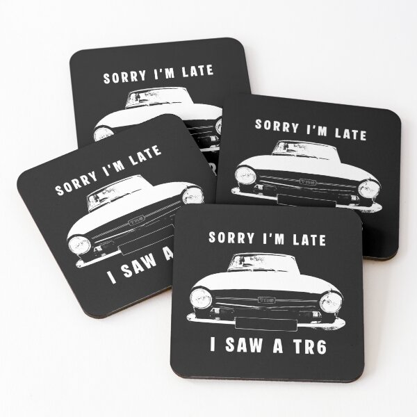 Item preview, Sorry I'm late, I saw a TR6 British classic car (white) designed and sold by soitwouldseem.