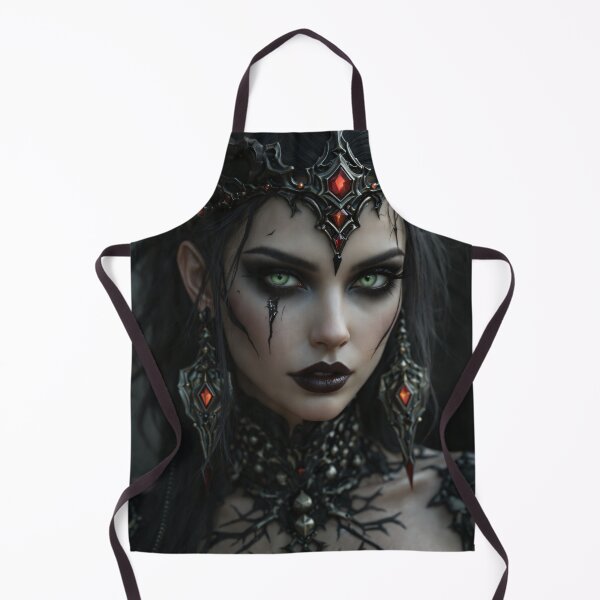 Item preview, Dark Fantasy Queen Portrait with Emerald Eyes and Gothic Crown designed and sold by Kaleidoscope Print.