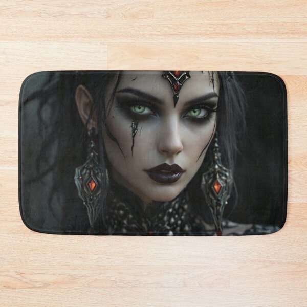 Item preview, Dark Fantasy Queen Portrait with Emerald Eyes and Gothic Crown designed and sold by Kaleidoscope Print.