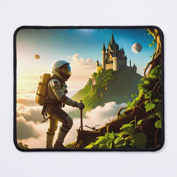 Item preview, Astronaut and castle on another planet designed and sold by Creative Visualize.