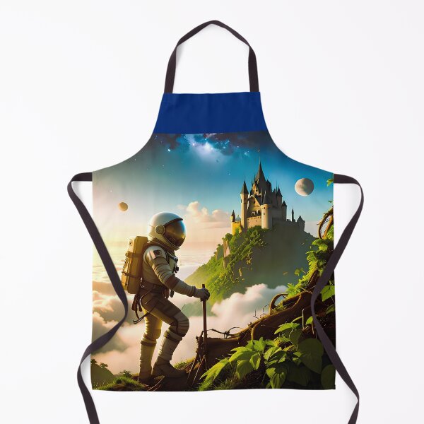 Item preview, Astronaut and castle on another planet designed and sold by Creative Visualize.